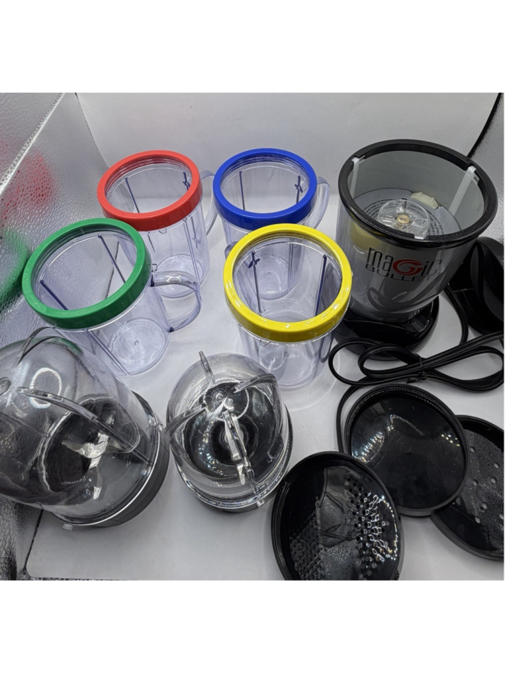 Magic Bullet MB1001 2005 Personal Blender Multi Piece Lot Cups Lids - Picture 5 of 6